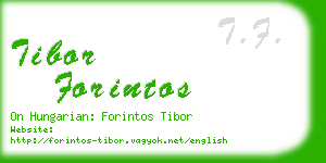 tibor forintos business card